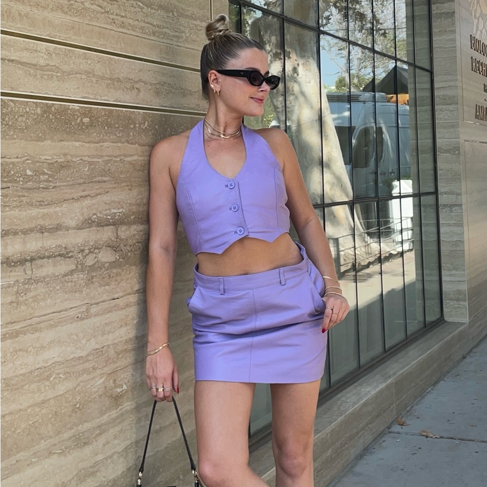 Lavender Leather Matching Set